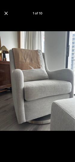 Crate & Barrel Milo Swivel Glider