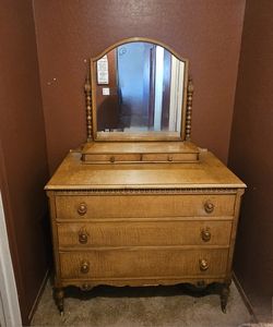 Antique Dresser With Mirror