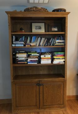 Gorgeous wood book shelf.