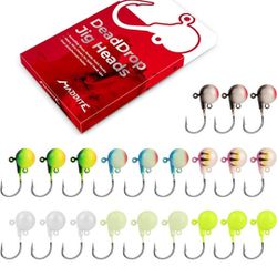 NEW 3/8oz MadBite Dead Drop Jig Heads, Lead Jig Heads, Fishing Jig Heads, Sinks Quickly, Dual Attachment Points, Smaller Profile, Convenient Pro Packs