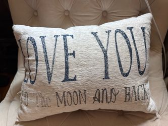 love you to the moon and back pillow