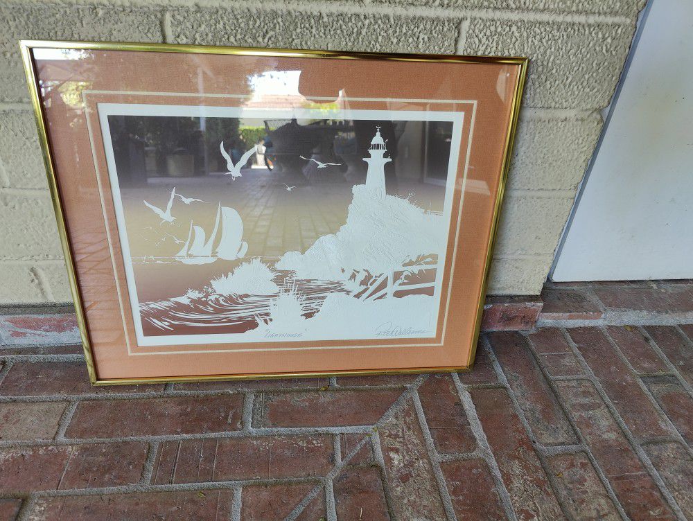 Certified "Lighthouse" embosed lithograph