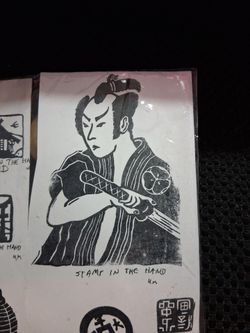 Vintage Japanese unmounted rubber stamps 5 pieces