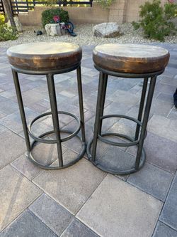 Brown Bar Stools (quantity 2)