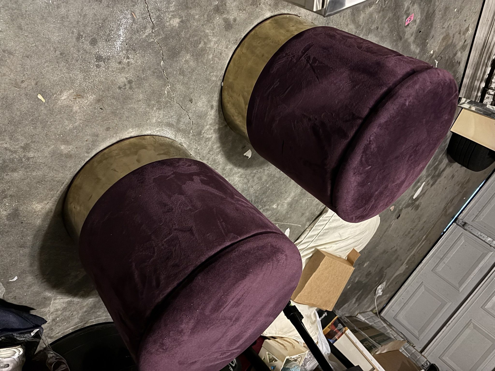 Purple Ottomans