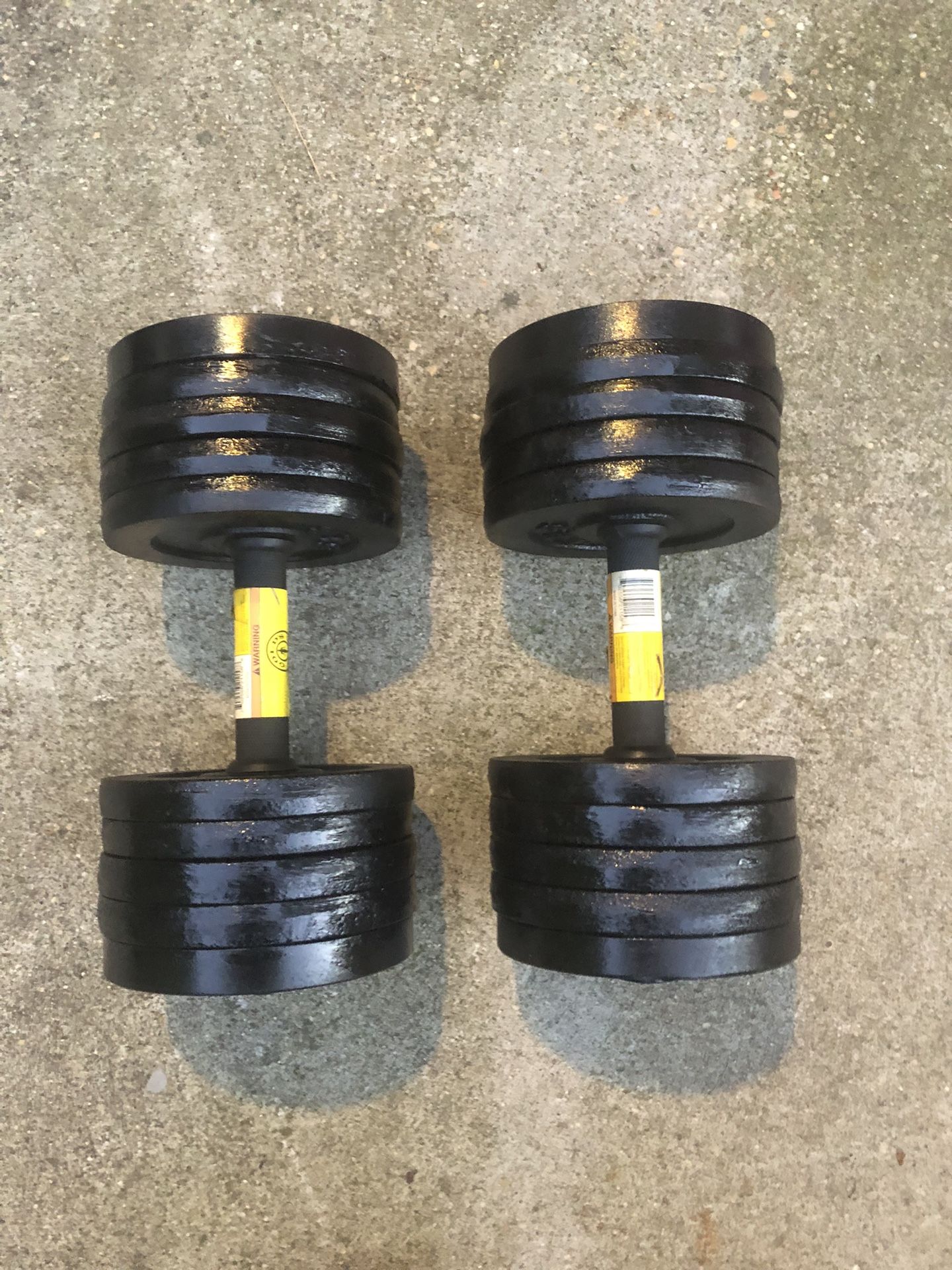 Pair of 55 Lb Dumbbell Changeable 10 -110 Lb