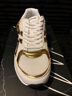 Watson White and Gold Sneakers
