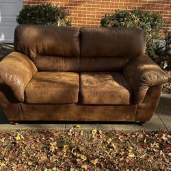 Brown Leather Sofa 
