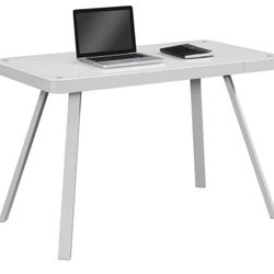 Computer Desk Glass Top Aluminum 