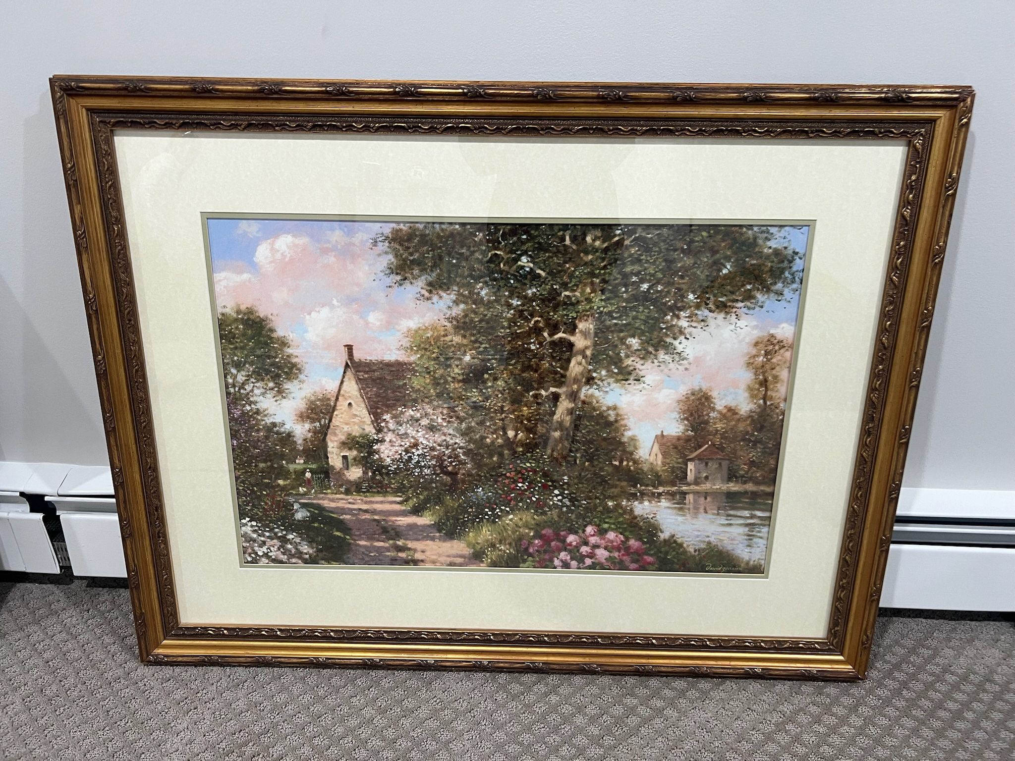 Lovely Framed and Matted Landscape Print Excellent condition 32 x 43 Smoke free household