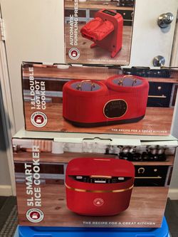 1.8 Double hot Pot Cooker, 5L Smart Rice Cooker & Automatic  Dumpling  Press