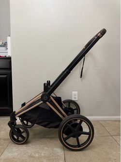 Cybex Priam Stroller Frame Black Rose Gold