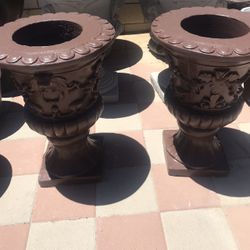 New Flower Pots Made Out Of  Cement Beautiful Yard Decoration 