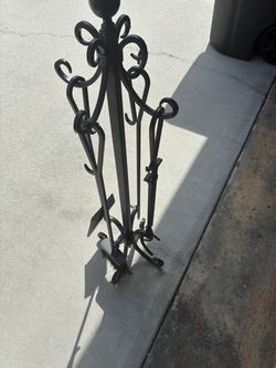 Wrought Iron full fire place tool set