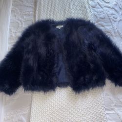 Women’s Cropped Fluffy Fur Coat