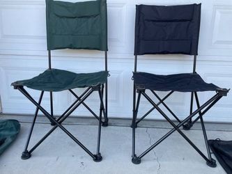 Two Folding Chairs For Camping,Hiking,Travel Great work In good condition 