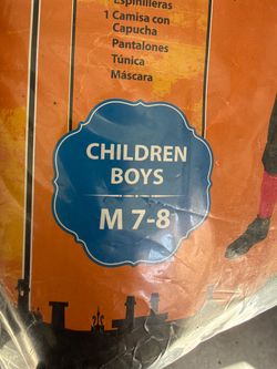 Boys Halloween Costume Set Size M 7-8