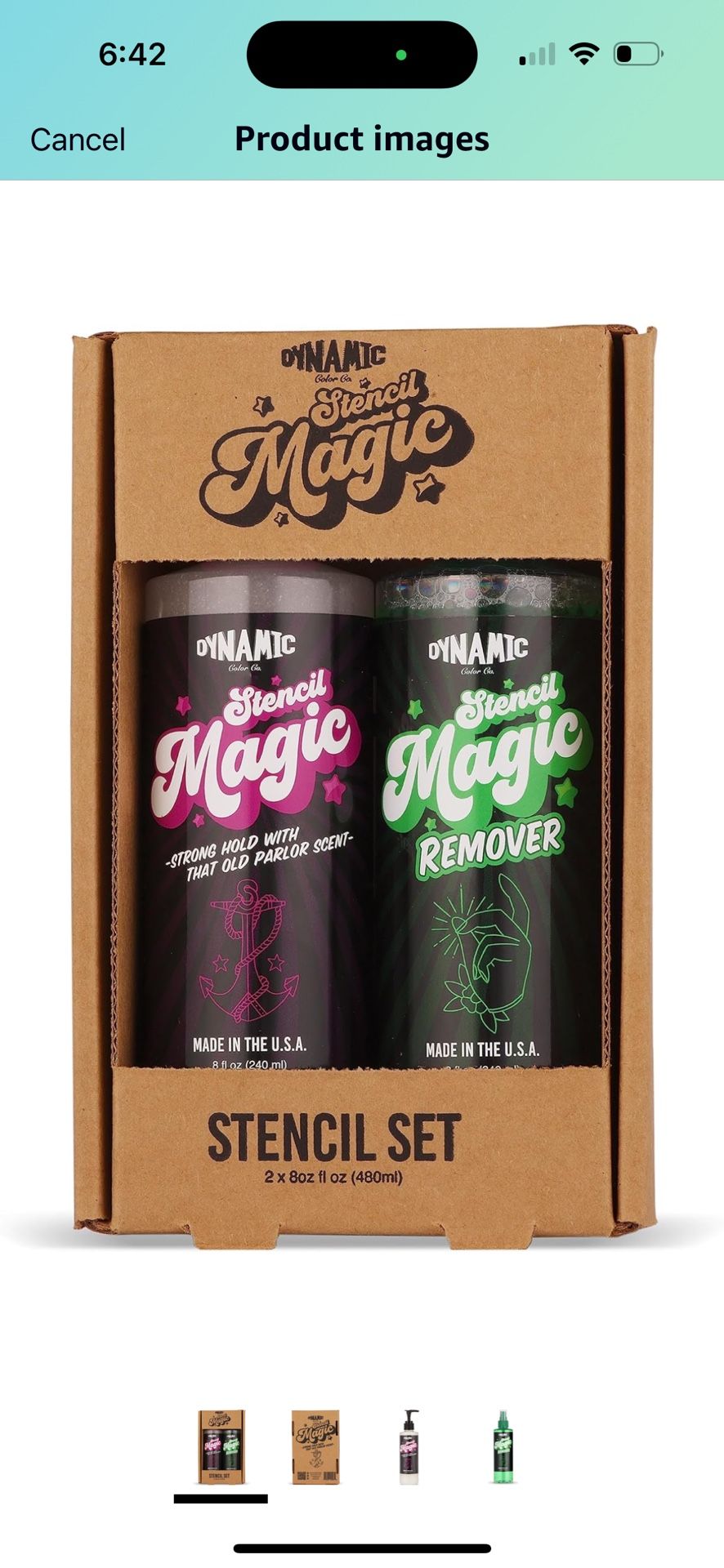 Dynamic Color Co - Stencil Magic Tattoo Stencil Application Solution and Tattoo Stencil Remover, for Tattoo Artists, Made in USA (8 oz Bottle Set)