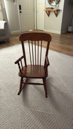 Wooden kids rocking chair