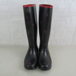 Ralph Lauren Polo Womens Knee High Rubber Rain Boot Steel Shank Sz 8W


