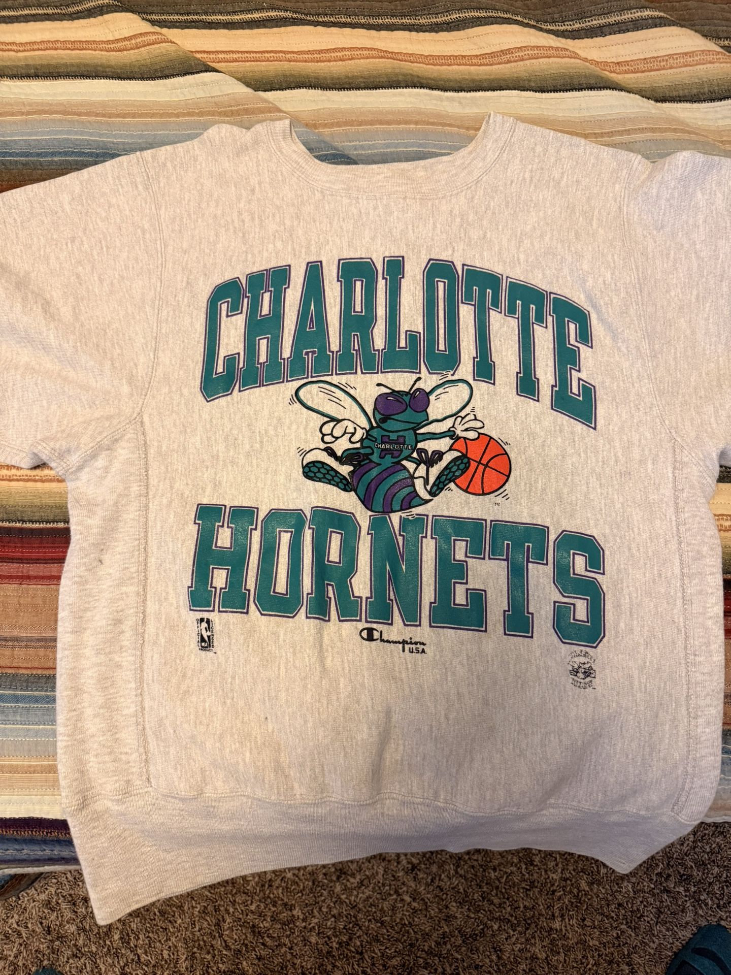 Charlotte Hornets Champion Crewneck Sweatshirt 90s
