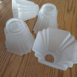 Frosted Glass Light Covers, Set Of 4 For Ceiling Fan 