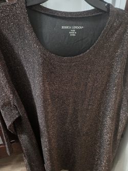 Black Sparkle Long Sleeve Shirt Size 18-20