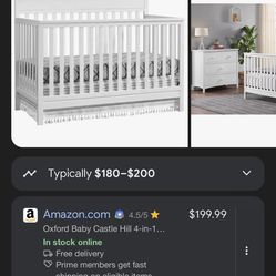 Baby crib, unboxed