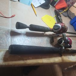 Fishing 2 Count Poles, Zebco, Mantis, Both In Perfect Condition,  6ft2 6ft 5,  E Mesa 