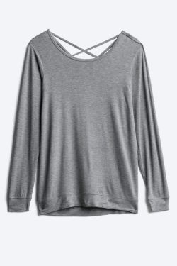 Gaiam long sleeve crossback top
