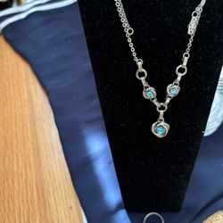 Blue Topaz With Machine Ring.