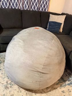 $80 CordaRoy’s Full Size Bean Bag Chair & Bed – Charcoal Plush Fur  (OBO)