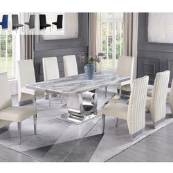 New Marble Dining Table Set