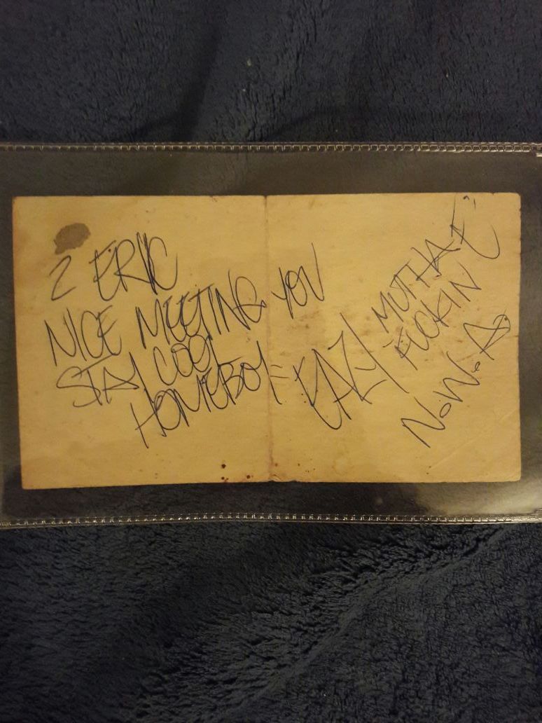 Genuine Eazy-E autograph and note