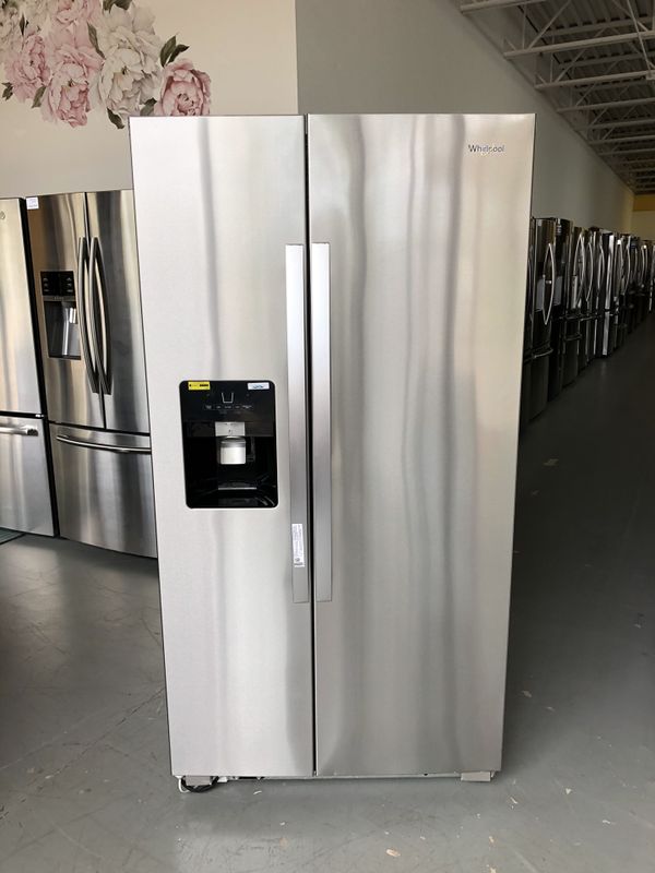 NEW Whirlpool Fingerprint Resistant Stainless Steel Side-By-Side