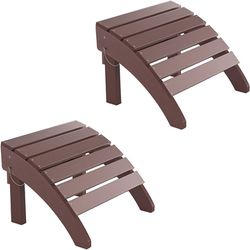 Folding Adirondack Ottoman for Adirondack Chair Set of 2, Folding Easily Adirondack Footstool Without Assembly, Ottoman for Outdoor Porch, Yard, Garde