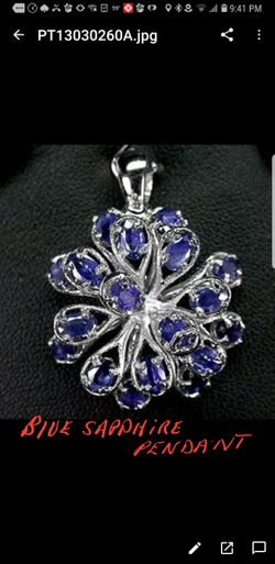 Genuine Blue Sapphire Pendant
