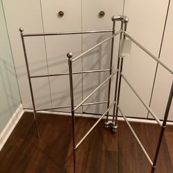 Stainless Steel Towel Rack Bright Finish, ScottShuptrine Interiors