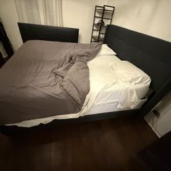 $300 King Bed Frame Mattress And Box Spring OBO