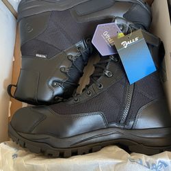 Tactical Composite Toe Boots Men’s (Black) - New. U.S Men’s 10M. Zipper  Side.