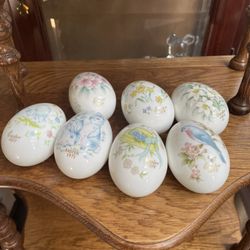 7 Vintage Noritake Bone China Easter Egg