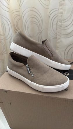 Women’s slip-on  design Style and Co brand Moira zip sneakers,$29