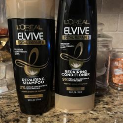 Set of 2 BIG L’Oréal total repair 5 shampoo w 12.6oz conditioner•all for $6