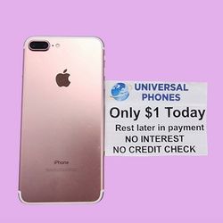 APPLE IPHONE 8 PLUS 64GB UNLOCKED.  FREE SMARTWACH/ HEADPHONES. PAY $1 TODAY  REST IN  PAYMENTS.  NO  CREDIT NEEDED FINANCING      