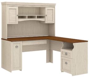 Bush L-Shaped Desk with Hutch