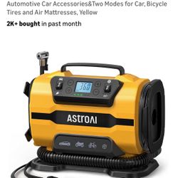 The AstroAI Tire Inflator features dual power supplies