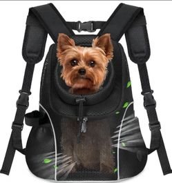 Pet Dog Carrier Backpack, Ventilated Mesh Small Dog Front Backpack
Breathable Puppy Back Pack, with Safety Belt, Storage Pockets, for Travel Hiking Cy