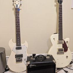 Two guitars (first act 222 Adam Levine and gretsch g2210 streamliner) + practice amp