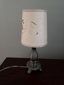 Vintage Lamp with Hand Cut shade