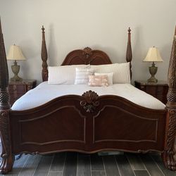 King Size Cherry Wood Bedroom Set 